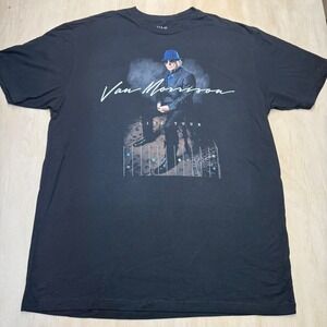 Van Morrison 2019 Live Tour Concert T-Shirt Adult XL Black Graphic 100% Cotton